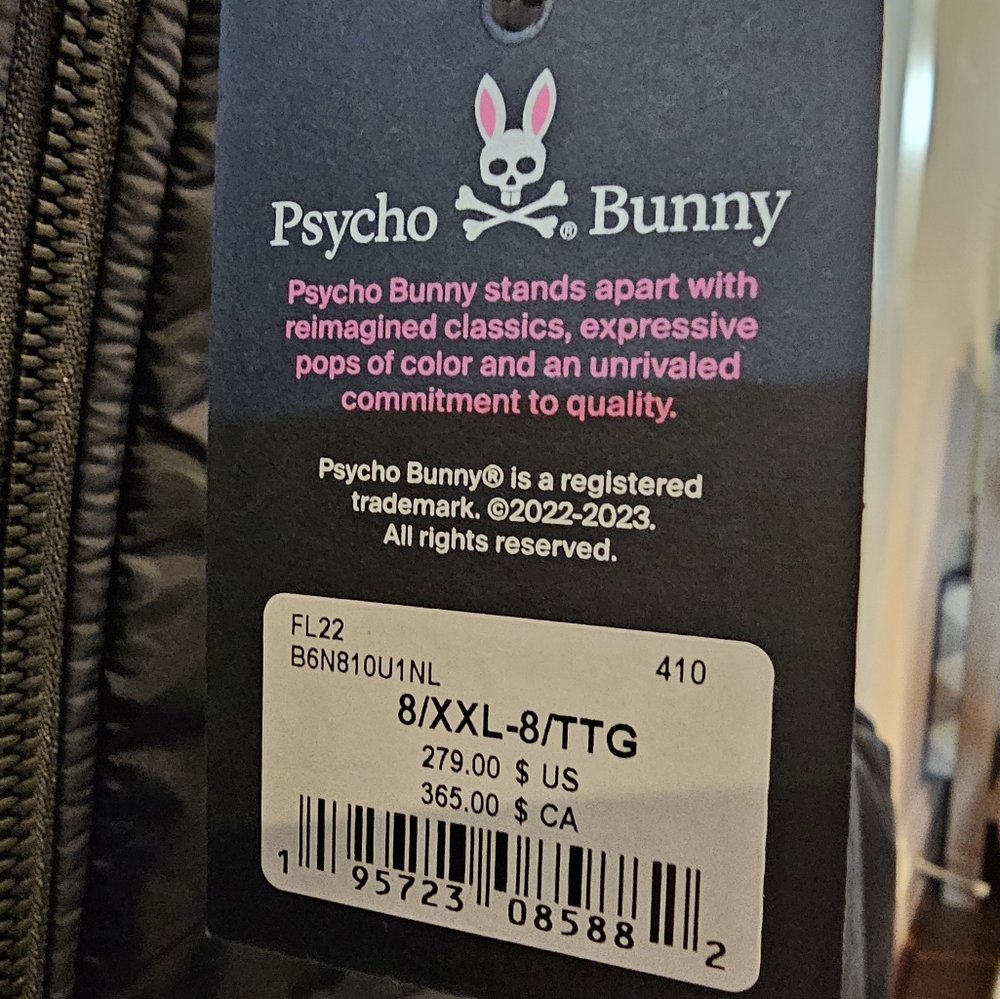 Psycho Bunny Men's Navy/Camo Reversible Puffer Vest XXL